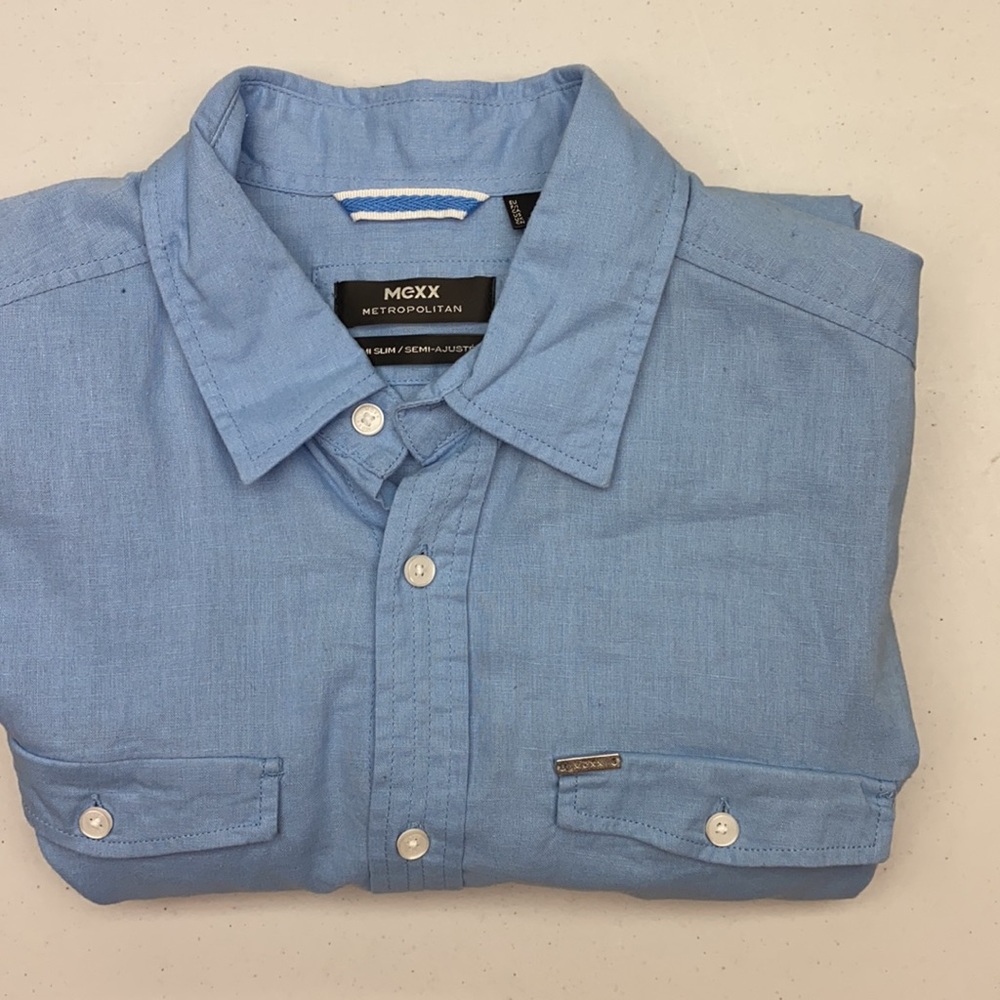 Mexx BLU Cotton/Linen Button Down, S   Winter Sale - Picture 13 of 13